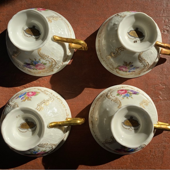 Rosenthal porcelain china Ivory Diplomat Sansoucci made in Germany tea cups (4) - Picture 8 of 15